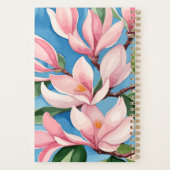 Waterverf Roze Magnolia Moderne kunst Planner (Achterkant)