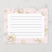 Waterverf Roze Magnolia Recipe Kaart (Achterkant)