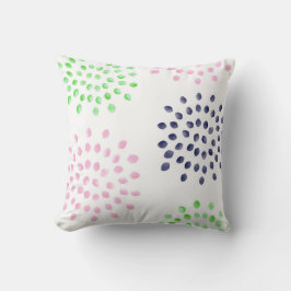 Waterverf Roze marinebloemen Kussen