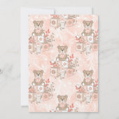 Waterverf Roze Meisje Speelgoed en Pram Baby showe Kaart (Achterkant)