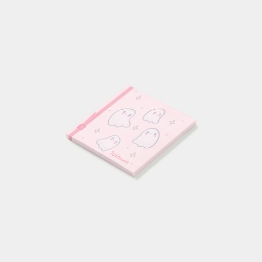 Waterverf Roze Meisjes Ghost Naam Opmerkingen Post-it® Notes (Schuin)