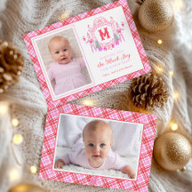 Waterverf Roze Meisjeself Monogram Wapen
