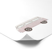 Waterverf  roze mini van poster (Hoek)