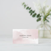 Waterverf Roze - minimalistisch modern Visitekaartje (Staand voorkant)