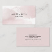 Waterverf Roze - minimalistisch modern Visitekaartje (Voorkant / Achterkant)