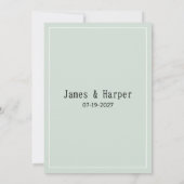 Waterverf roze mint bloem boeket RSVP Kaart (Achterkant)