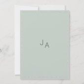 Waterverf roze mint witte bloem-RSVP Kaart (Achterkant)