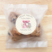 Waterverf Roze Mixer Bakkerij Dank u Ronde Sticker