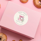 Waterverf Roze Mixer Bakkerij Dank u Ronde Sticker
