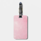 Waterverf Roze Monogram Foto Collage Girl Bagagelabel (Achterkant verticaal)
