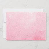 Waterverf Roze Monogram Foto Collage Girl Birth Aankondiging (Achterkant)