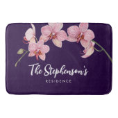 Waterverf Roze Moth Orchideeën Schilderij Badmat (Voorkant)