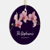 Waterverf Roze Moth Orchideeën Schilderij Keramisch Ornament (Rechts)