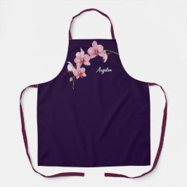 Waterverf Roze Moth Orchideeën Schilderij Schort