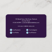 Waterverf Roze Moth Orchids Social Media Visitekaartje (Achterkant)