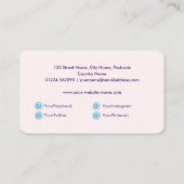 Waterverf Roze Moth Orchids Social Media Visitekaartje (Achterkant)