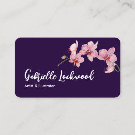Waterverf Roze Moth Orchids Social Media Visitekaartje