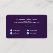 Waterverf Roze Moth Orchids Social Media Visitekaartje (Achterkant)