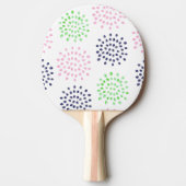 Waterverf Roze Navy Green Flower Floral Pattern Tafeltennisbatje (Voorkant)