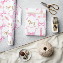Waterverf Roze Notenkraker en Bogen Cadeaupapier