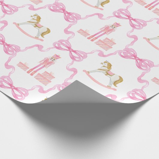 Waterverf Roze Notenkraker en Bogen Cadeaupapier (Hoek)