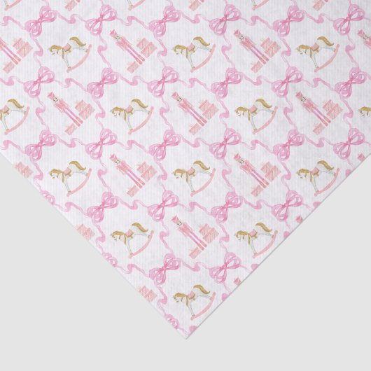 Waterverf Roze Notenkraker en Bogen Tissuepapier (Detail)