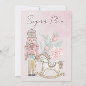 waterverf Roze Nutkraker Baby shower Kerstmis Kaart (Achterkant)