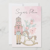 waterverf Roze Nutkraker Baby shower Kerstmis Kaart (Achterkant)