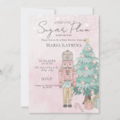 waterverf Roze Nutkraker Baby shower Kerstmis Kaart (Voorkant)