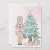 waterverf Roze Nutkraker Baby shower Kerstmis Kaart (Achterkant)