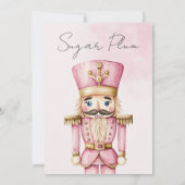 waterverf Roze Nutkraker Baby shower Kerstmis Kaart (Achterkant)
