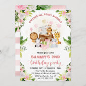 Waterverf Roze Oerwouden Veerdag Kaart (Voorkant / Achterkant)