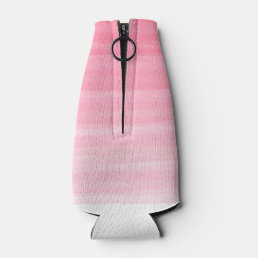 Waterverf Roze Ombre Feminine Monogram Flesjeskoeler (Achterkant)