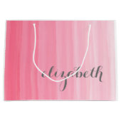 Waterverf Roze Ombre Feminine Monogram Groot Cadeauzakje (Voorkant)