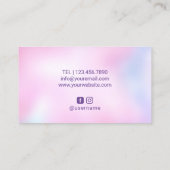 Waterverf roze ombre Yoga Instructor Life Visitekaartje (Achterkant)