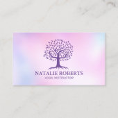 Waterverf roze ombre Yoga Instructor Life Visitekaartje (Voorkant)