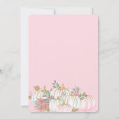 Waterverf Roze Onze kleine pompoen Floral Verjaard Kaart (Achterkant)