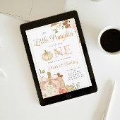 Waterverf Roze Onze kleine pompoen Verjaardag Kaart