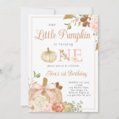 Waterverf Roze Onze kleine pompoen Verjaardag Kaart (Voorkant)