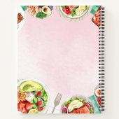 Waterverf roze op maat gesneden korf cadeaubon notitieboek (Achterkant)