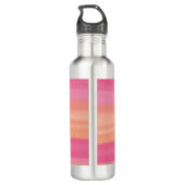 Waterverf Roze Oranje penseelstreken monogram Waterfles (Achterkant)