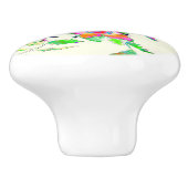  waterverf Roze oranje Rozen Keramische Knop (Zijkant)