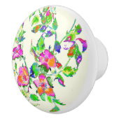  waterverf Roze oranje Rozen Keramische Knop (Rechts)