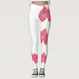 Waterverf roze orchidee schilderij leggings