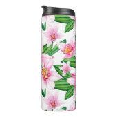 Waterverf Roze Orchideeën Thermosbeker (Geroteerd rechts)