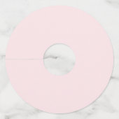 Waterverf Roze Orchideeën Tropische bruiloft Wijnglaslabel (Achterkant)