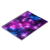 Waterverf Roze, Paars en Blauwe Melkweg Notitieboek (Linkerzijde)