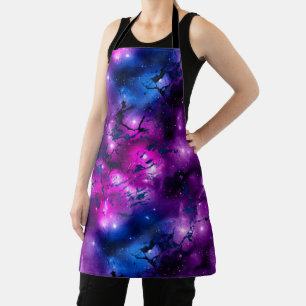 Waterverf Roze, Paars en Blauwe Melkweg Schort