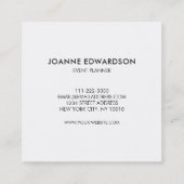 Waterverf roze paars floraal wit professioneel vierkante visitekaartje (Achterkant)