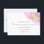 Waterverf Roze Paars Gold BAT MITZVAH RSVP Kaartje<br><div class="desc">Geweldig moderne waterverf RSVP trouwkaarten. Pastel Roze Paarse kleuren.  Faux gouden folieborstelslag. Ideaal voor trouwthema's voor strandbestemming,  Bat / Bar Mitzvah,  Birthday,  Jubileum,  enz..  Ontwerp van water en oceaan. Bewerkbare kaarten - eenvoudig om uw info toe te voegen of tekstlettertype,  kleur en grootte te wijzigen.</div>